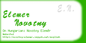 elemer novotny business card